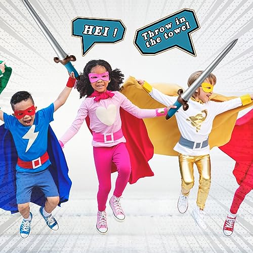 image for Outus 24 Pcs Inflatable Swords Blow up Swords Prince Themed Party Favo