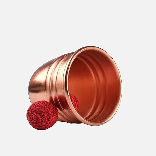 Miniatura 4 de Enjoyer Taza de corte (cobre, diámetro 2.8 in) - Trucos de magia Copa y bolas Trucos mágicos de bola mágica de cerca de accesorios mágicos