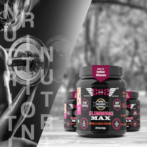 Image of SOS Nutrition Whey Protein for Women - Slimming Protein Powder for Weight Loss - Strawberry Flavor 910g - 24g Protein per Serving Plant + Whey Blend - Free BPA-Free Shaker