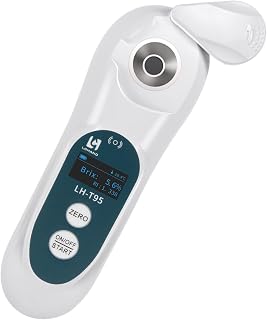 LOHAND LH-T95 3-in-1 Digital Brix Refractometer ATC RI 0-95% Sugar Tester for Honey Juice Coffee - Touchscreen Precision