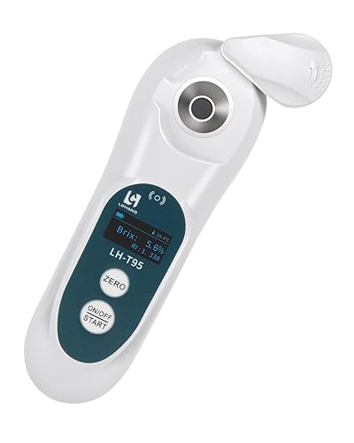 3-in-1 Digital Brix Refractometer with ATC/Refractive Index(RI), 0-95% Sugar Content, Fast Touchscreen Test for Honey/Fruit Juice/Coffee, Accurate Measurement with Precision Light-Blocking Cover