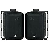 BIC America RTRV44-2 4' RTR Series 3-Way Indoor/Outdoor Speakers (Black)
