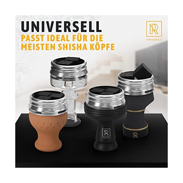 M. ROSENFELD Smokebox Shisha Kopf - Heat Management Shisha Sieb Aufsatz Mit Doppelring-boden, Windschutz, Spart Shisha… – Bild 5