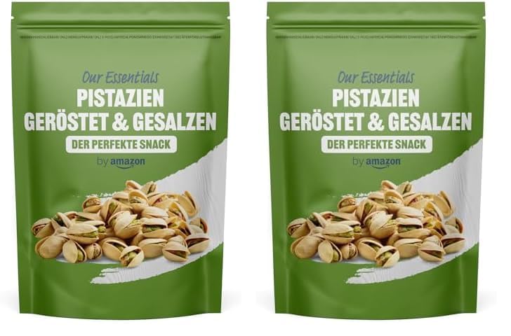 by Amazon Pistazie, geröstet und gesalzen, 500g (Packung mit 2)