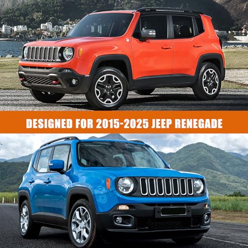 Image of Waterproof Car Covers Replace for 2015-2025 Jeep Renegade, 6 Layers Silver All Weather Car Cover with Zipper Door & Windproof Bands for Snow Rain Dust Hail Protection