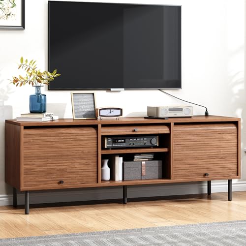 ONBRILL TV Stand with Sliding Doors
