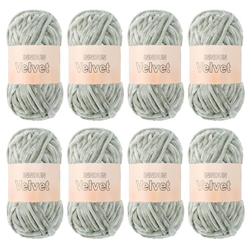 Image of Soft Velvet Chenille Yarn for Crocheting, Super Bulky Yarn for Blankets | Fluffy, plush yarn for crochet and knitting blankets, amigurumi, cushions and handmade gifts for cozy DIY projects.