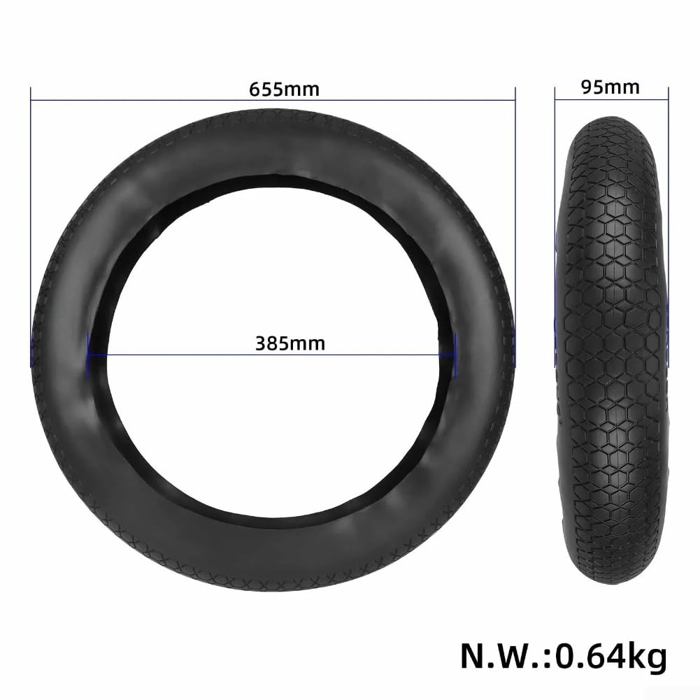 Honseadek Neumático blindado grueso de 20 x 4.0 para bicicletas eléctricas: goma resistente a pinchazos con agarre de barro de arena de nieve, reemplazo todoterreno