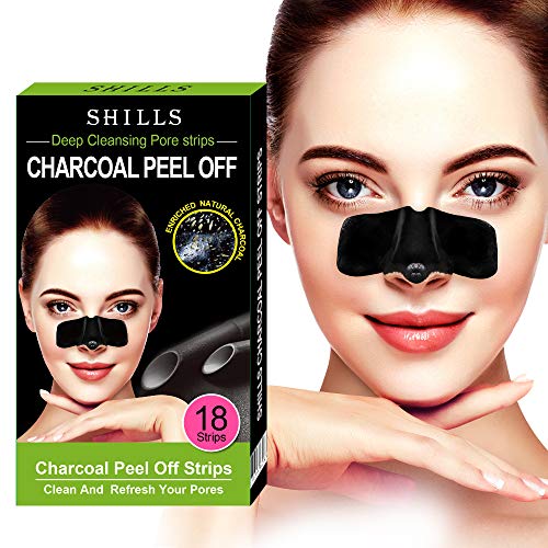 SHILLS Purifying Pore Strips, Women's Nose Pore Cleanser, 28 Count, Blackhead Remover, Deep Cleansing, Charcoal Peel Off Nasal Patch