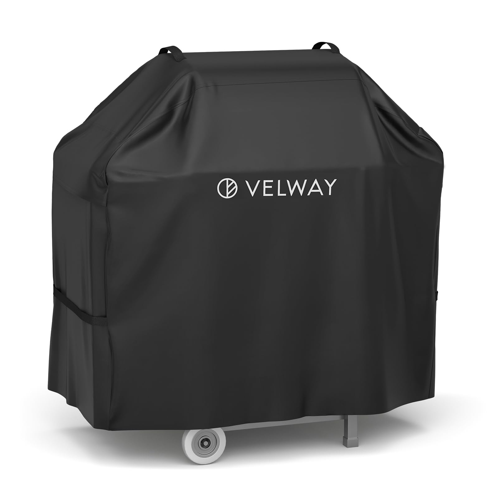Velway BBQ Covers Waterproof Heavy Duty - 300D Oxford Barbecue Cover UV Resistant Outdoor Large Gas Grill Cover Windproof All Weather Protection with Air Vents, 117 L x 66 W x 117 H cm, Black
