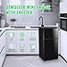DEMULLER 2.4 Cu.Ft Mini Fridge with Freezer & Double Door Small Tiny Size Refrigerator with 7 Temperature Control Knob Only Suitable for One Person Use Black