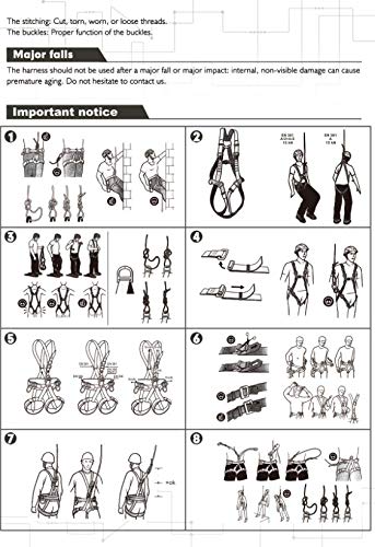 AmazeFan Climbing Harness, Thicken Rock Climbing Harness for Men Women, Protect Waist Safety Harness, Wider Half Body Harness for Mountaineering Rock Climbing Fire Rescuing Rappelling Tree Climbing - Thumbnail 4