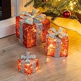große Box mit 20 LED / mittlere und kleine Box mit je 10 LED - mit Timer Funktion (6 Stunden AN / 18 Stunden AUS)