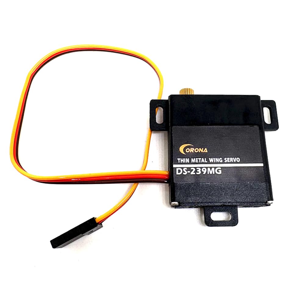 Corona DS239MG - Servomotor digital de ala delgada, engranaje de metal de 4,6 kg/0,15 segundos/22 g para robot de avión RC Glider de ala fija