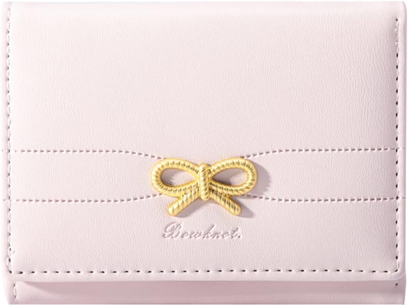 Wallets for Girls and Women Cute Coquette Bow Small Wallet Aesthetic Card Holder ID Window