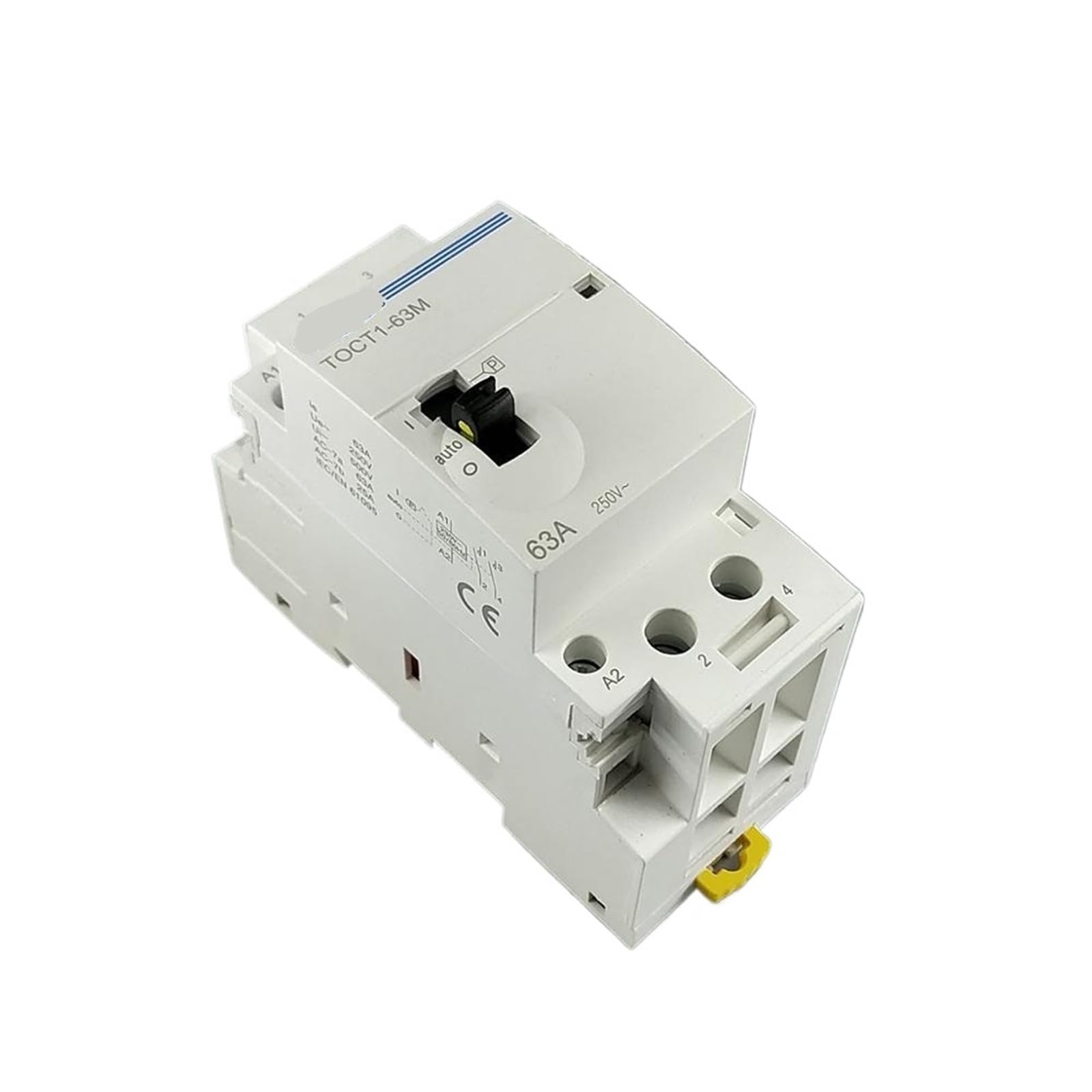 GVBAEPIEO 2P 63A 220V/230V 50/60HZ Din Rail Household Ac Modular Contactor with Manual Control Switch 2NO Or 1NO 1NC Or 2NC 1Pcs(2NC)