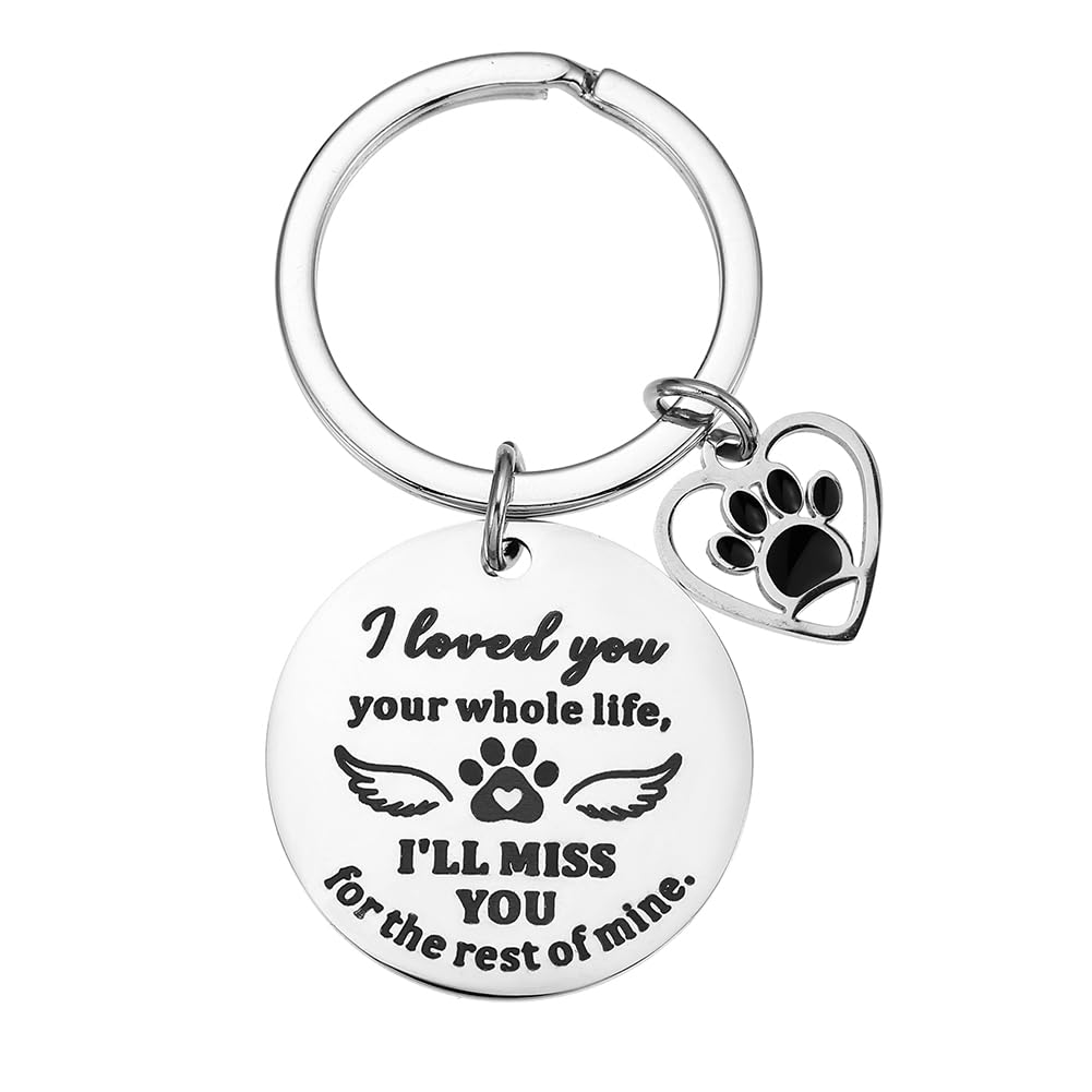 Pet Memorial Gift Keychains Dog And Cat Remembrance Bereavement Gift Keychain, Loss Of Dog Sympathy Gift For Pet Lover Owner