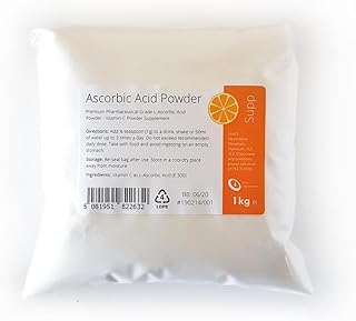 Intralabs - L Ascorbic Acid 1kg Vitamin C E300 Non GMO 100% Pure Pharmaceutical Grade Powder.
