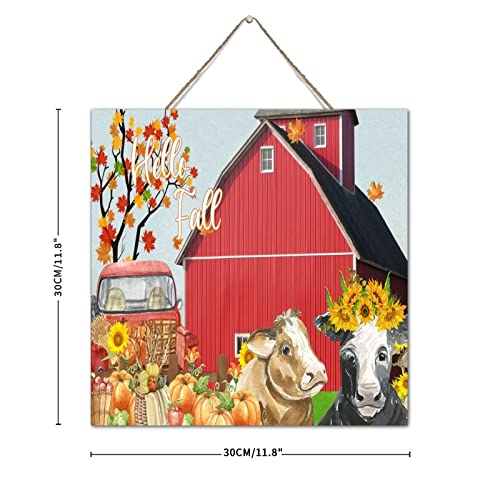 Panneau en bois rustique Hello Fall pour habiller un mur vide de salon - 4