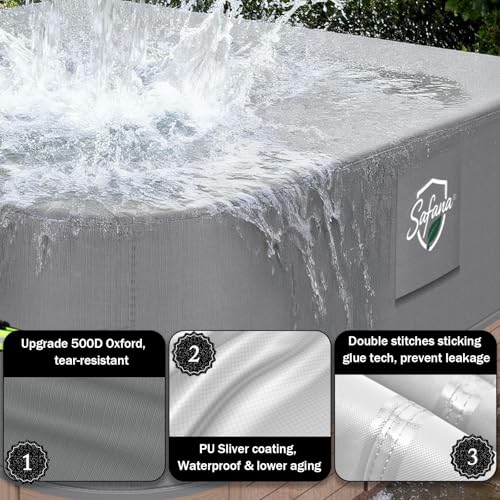 Protector para cubierta de jacuzzi Safana 93x93 cm gris miniatura 3