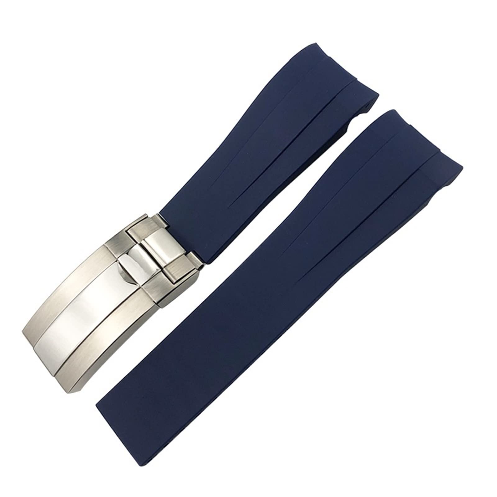 Bracelet silicone 21 mm bleu résistant à la sueur - 7
