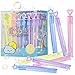 Herefun Bulles de Savon Enfant, 48 Flacons Bouteilles de Savon à Bulles, Baguette à Bulles Ensemble Jouet, Baguettes de Bulle Colorées, Jouet à Bulles pour Enfant Anniversaires Mariage Jardin