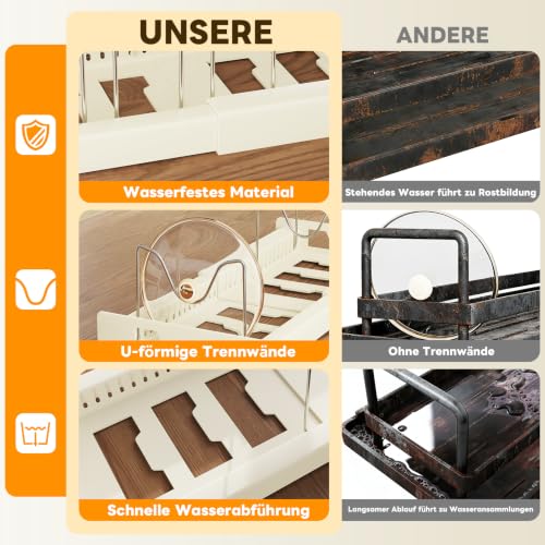 Topfdeckelhalter, Erweiterbar Deckelhalter mit 10 Verstellbaren Trennwänden – Ansicht 5