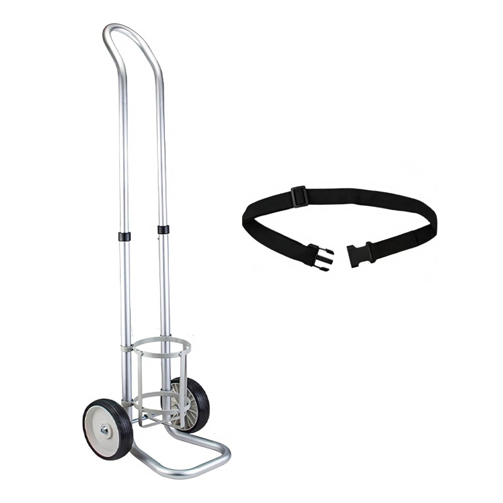 GTHTUHFD Oxygen Tank Cart On Wheels For Portable Medical Transport, Steel Cylinder Rack For Rvs, S, And S,Silver-15.8cm/6.2in