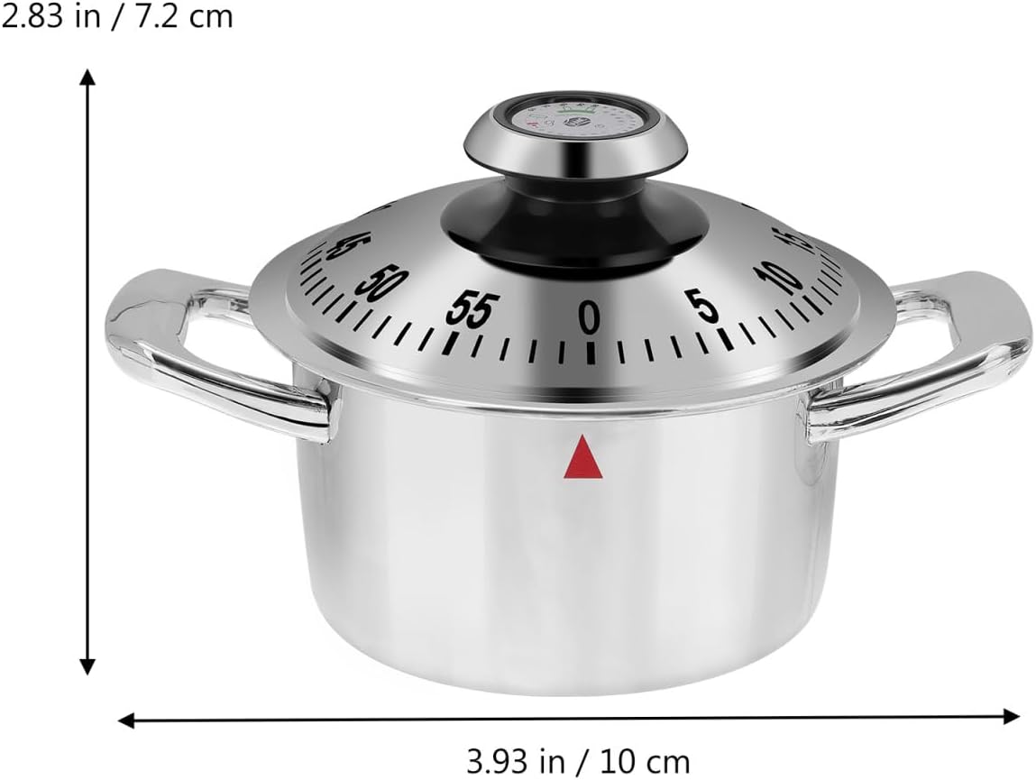 Toyvian Pot Shape Kitchen Timer Mechanical Cooking Timer for Baking Home Kitchen Use Creative Table Ornament Easy Operation 1 X Mechanical