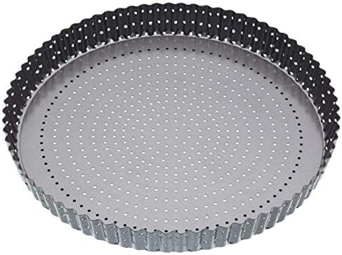 Kitchen Craft MasterClass Crusty Bake Non Stick Pastry/Flan Tin, Steel, Grey, 30 cm