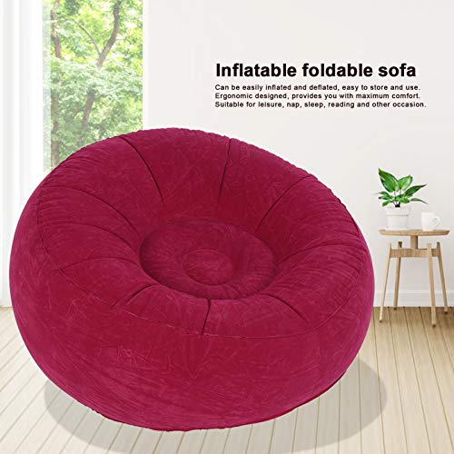 BTER Sofá doméstico, sofá único dobrável, macio e durável para jardim doméstico (vermelho)