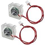 PENGLIN 2個 LED冷却ファン 2510 5V 25mmx25mmx10mm 透明 ブルーLED搭載 2ピン 静音 DCファン PCファン 油圧ベアリング 小型ファン
