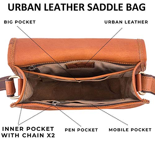 Urban Leather Shoulder Saddle Bags for Women Cross Body Purse Handbags for Girls