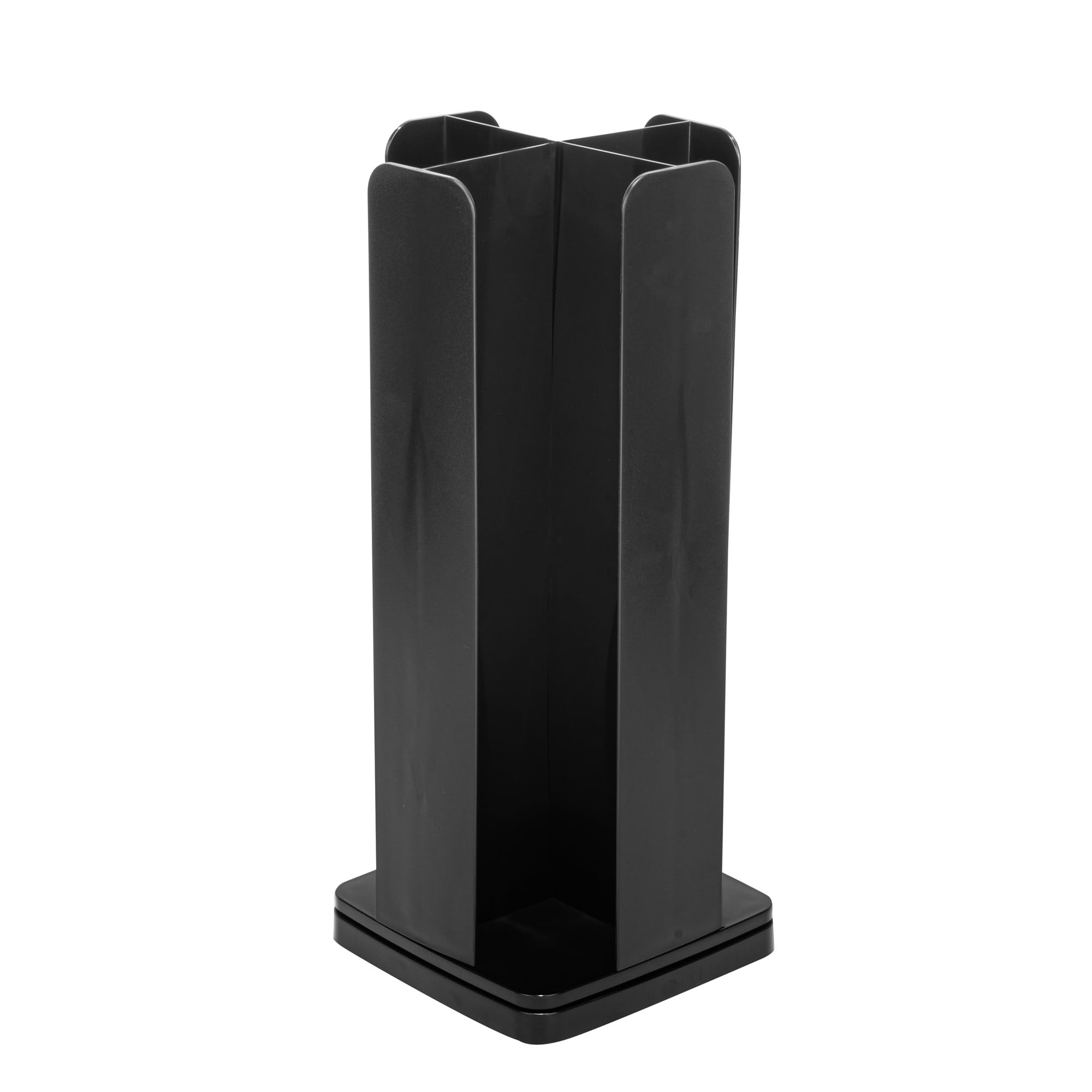 Restaurantware Restpresso Coffee Bar Organizer, 1 Count Durable 4 Compartments, Compact Size, Black Plastic Tabletop Coffee Supplies Organizer For