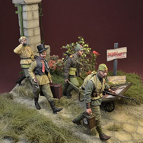PANGCHENG Statuetta in Resina 1/35 Soldato GK Tempesta Rossa sull'Europa, Truppe Posteriori sovietiche 1944-46 Kit Non assemblato e Non Verniciato
