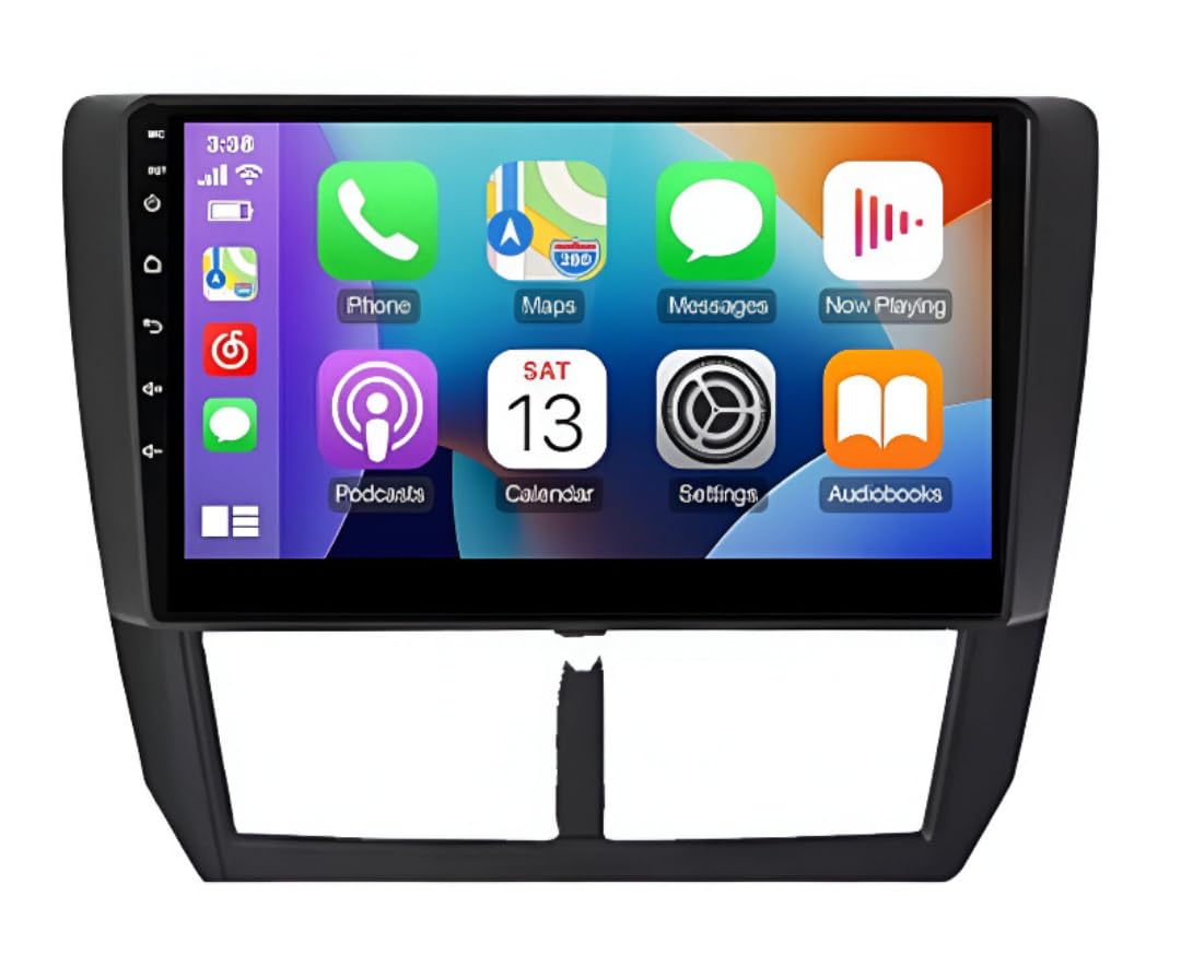 Car radio Android 14 - Subaru Forester 2008-2012, Apple CarPlay and Android Auto, tactile 9 channels CarPlay, multimedia system HD without film | Wi-Fi, RDS (T2 (2 Go/32 Go) 8 cœurs 5G)