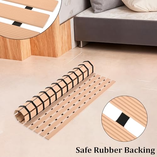 Image of Kuber Industries Pack of 2 Anti-Skid Mat for Bathroom with Rubber Base | 60x40 cm Shower Mats for Bathroom Anti Slip | Foot Mat for Preventing Slips & Falls in Wet Areas | Stripe Design - Beige