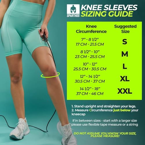Image of Sparthos Knee Brace for Men, Knee Compression Sleeve for Women - Pink-M | Knee Pain Relief, Arthritis, Meniscus Tear, ACL, Bursitis, Running, Working Out, Thin, Soft Elastic Support, Pair of 2