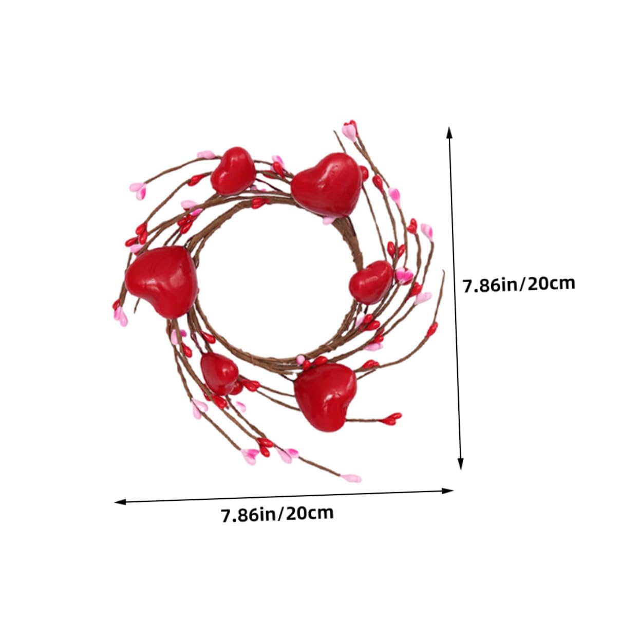Happyyami Heart Shape Candle Holder Ring Christmas Centerpieces for Tables Holiday Decorations Votive Candle Holders