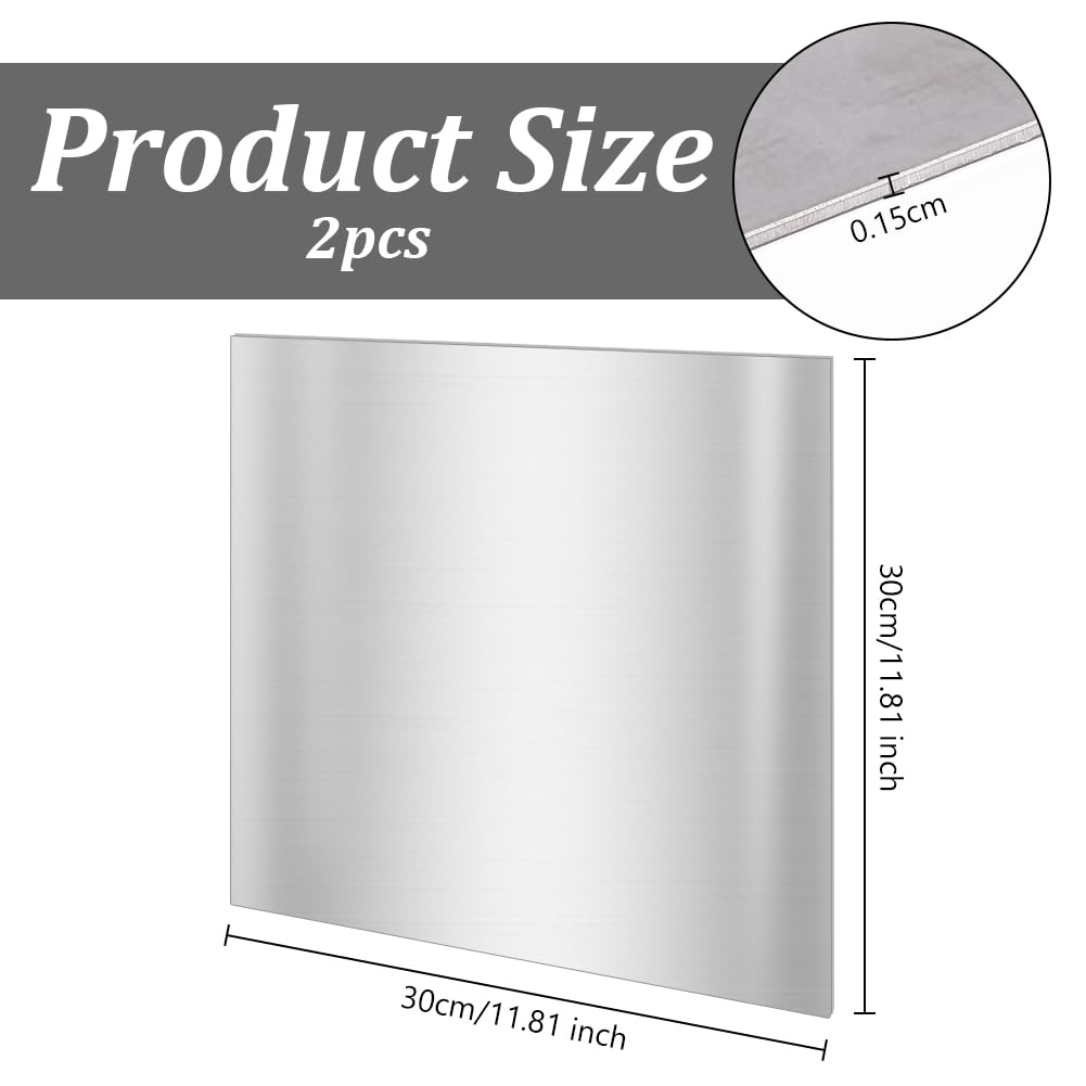 OLYCRAFT 2 pz 30x30cm Lamiera di Acciaio Laminato A Freddo Calibro 1mm di Spessore Lamiera di Acciaio Quadrata Lamiere di acciaio Laminato A Freddo per Progetti fai da te industria e decorazione