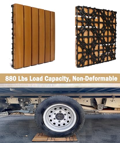 Image of Sauna Mat Canadian Red Cedar 10PCS Set , Traditional & Infrared Sauna Accessory, 12.1*12.1*0.75In, 880LBS Load 1 Capacity Thick PVC for Outdoor & Indoor, Patio Garden, Balcony, Poolside (B)