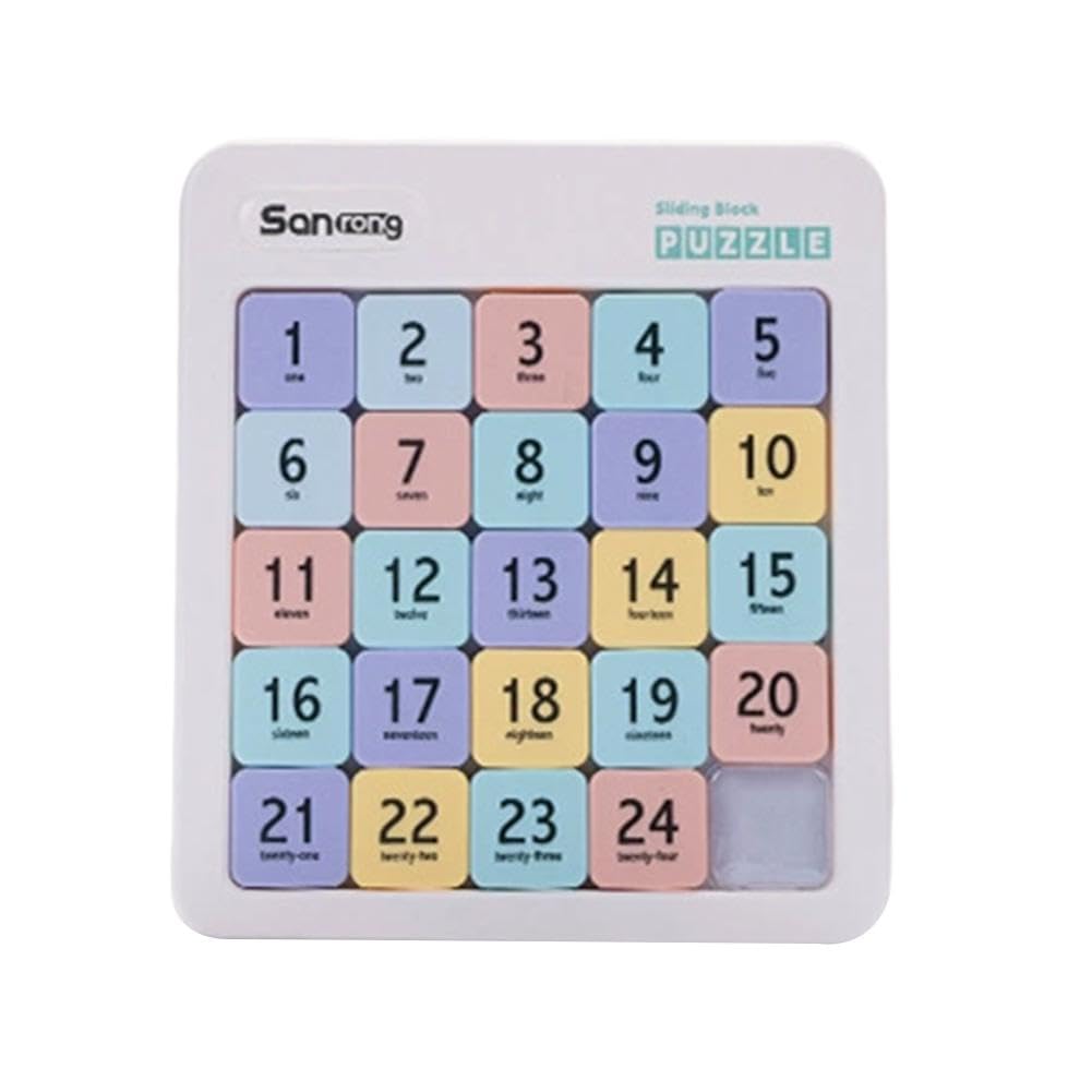 Magnetic Number Sliding Puzzle, Macaron Color Puzzles Magnetic Sliding Number a Puzzle Improve For Effectively Concentration