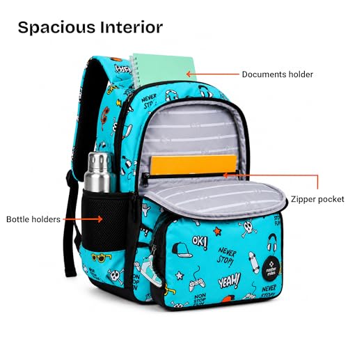 Image of Nasher Miles Polyester Backpack | Ideal for Preschool, Kindergarten, College, School, Office& Travel | Toddler, Girls, Boys, Men, Women