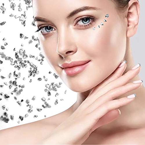 Crushed Glass for Craft, 100g Irregular Metallic Chips Sprinkles Broken Glass Chunky Glitter Nail Sequins for DIY Nail Arts Craft Epoxy Resin Filler Scrapbooking Jewelry Making Decor(Gold)