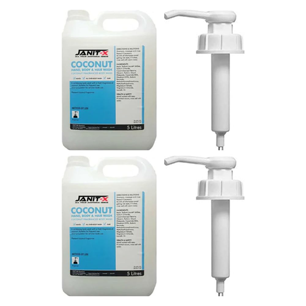 Janit-X Coconut Hand, Body & Hair Wash 5 litre (with 2 pumps, 2)