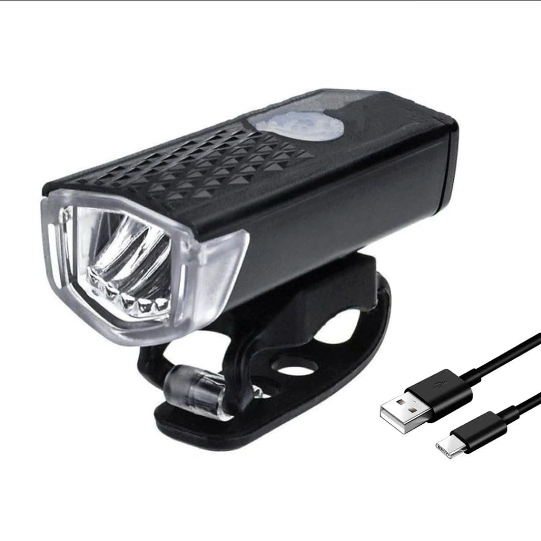Ultra Bright Rechargeable Bike Light for Night Riding, Waterproof Durable LED Headlight and Taillight Set, Quick Install Clip for Road, Mountain and City Bikes, High Visibility Cycling Safety Light