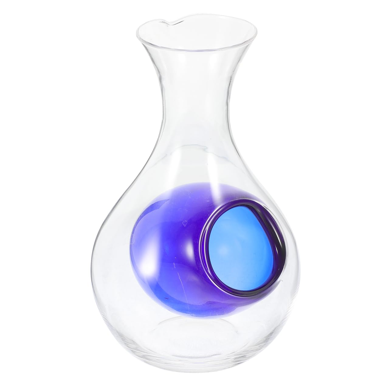 Carafe à saké en verre soufflé et son purificateur de vin haut de gamme
