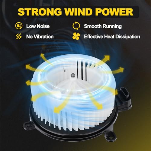 Image of 871030C051 Front Side HVAC Heater Blower Motor with Brushless Motor Compatible with Toyota 2008-2022 Sequoia 2011-2020 Sienna Replace# 700298 615-50184 75050 87103-0C051