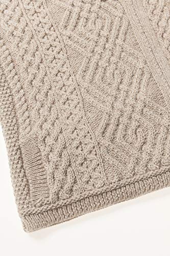 Aran Crafts Women's Irish Cable Knitted Wool Side Zip Cardigan (Z4630-XS-PAR) - Thumbnail 7