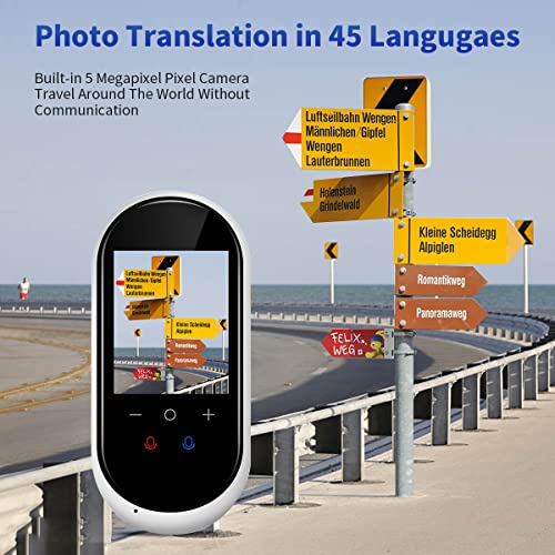 Language Translator Device Two-Way Instant Translator Device 106 Languages Support Voice & Text & Offline & Photo Translation High Accuracy Voice Translator Device For Travel Learning Business #TOP4